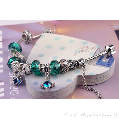 Pendentif en cristal BRICOLAGE Charm Bracelet titane acier Bracelet